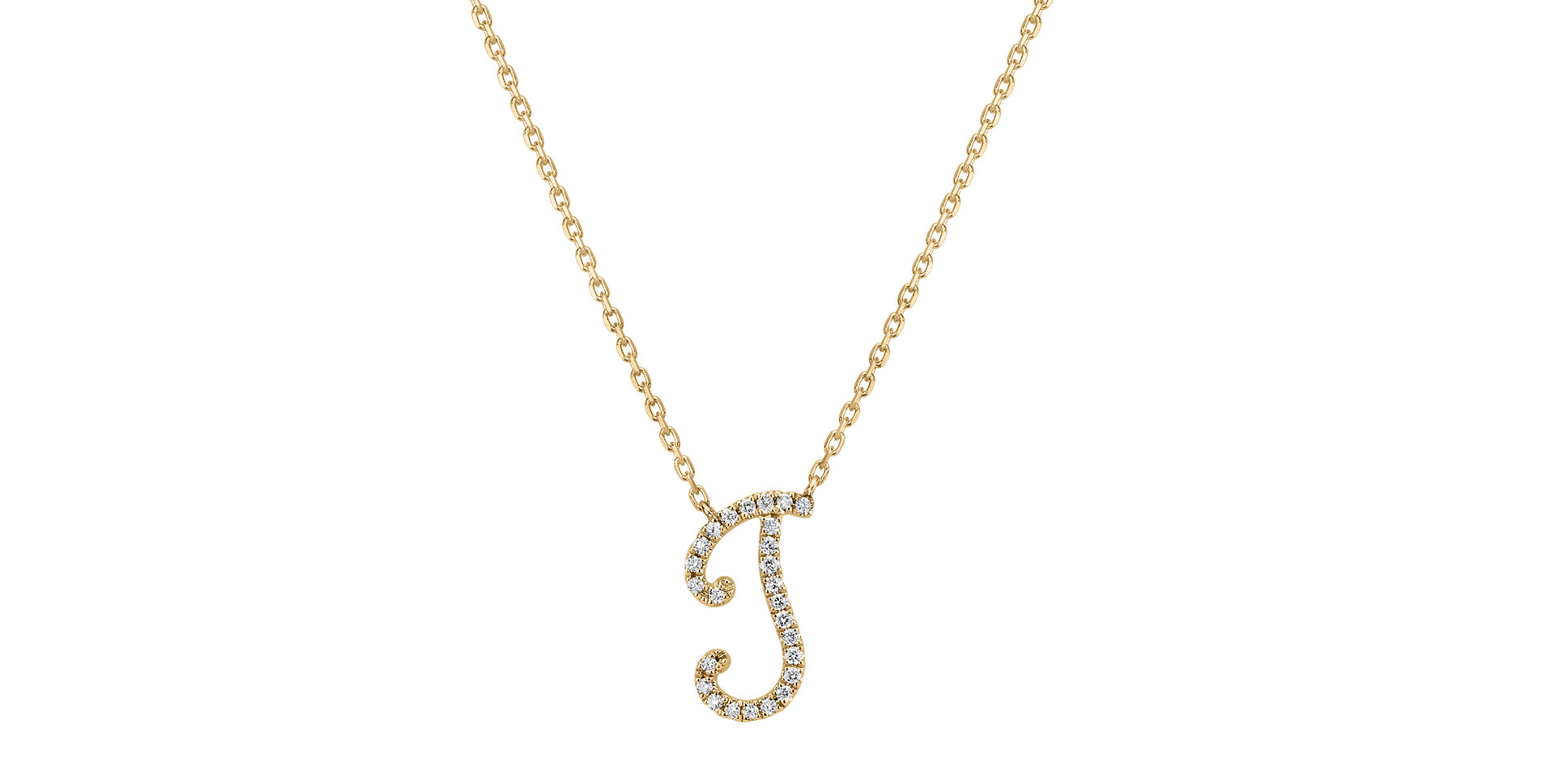 Diamond necklace Curly Glitter J