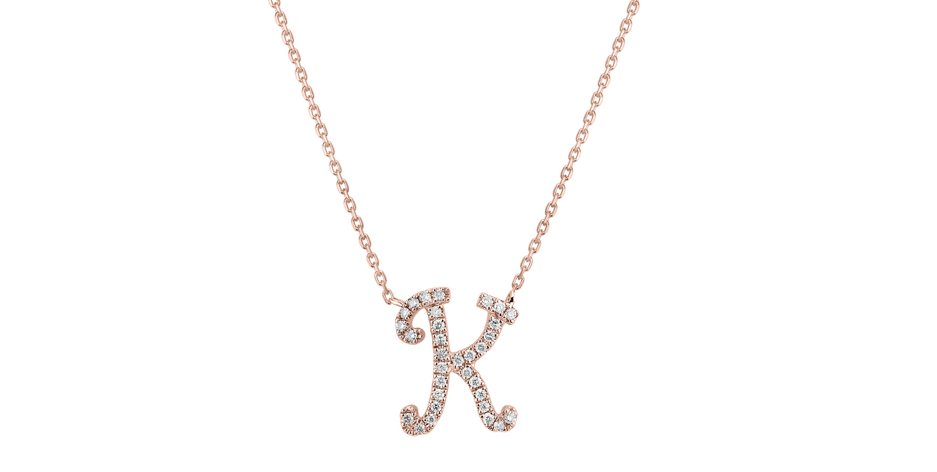 Diamond necklace Curly Glitter K