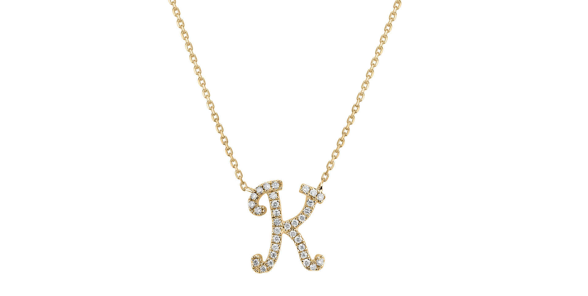 Diamond necklace Curly Glitter K