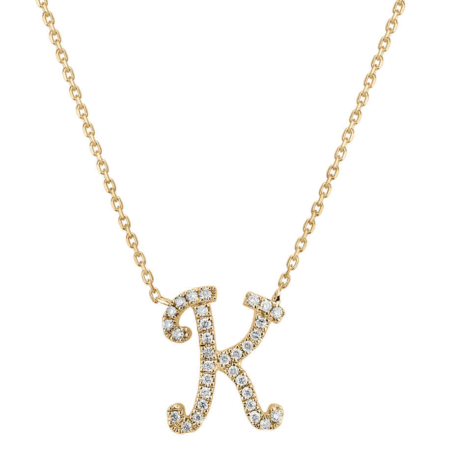 Diamond necklace Curly Glitter K