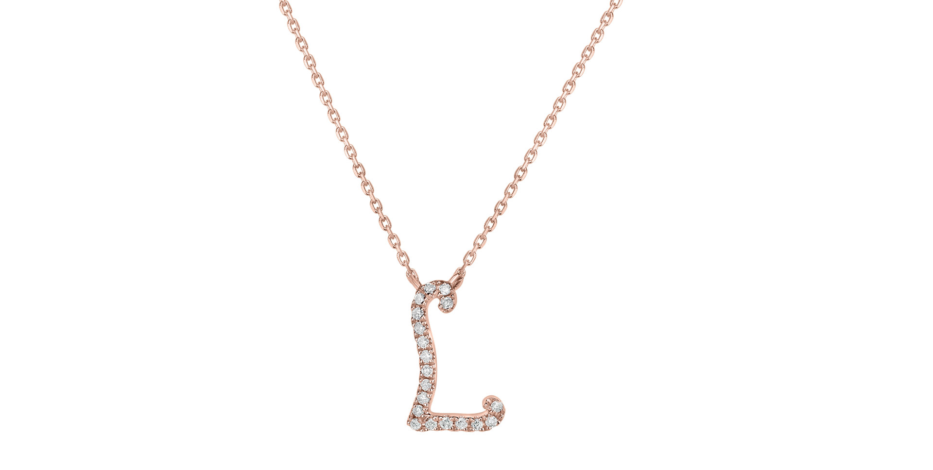 Diamond necklace Curly Glitter L