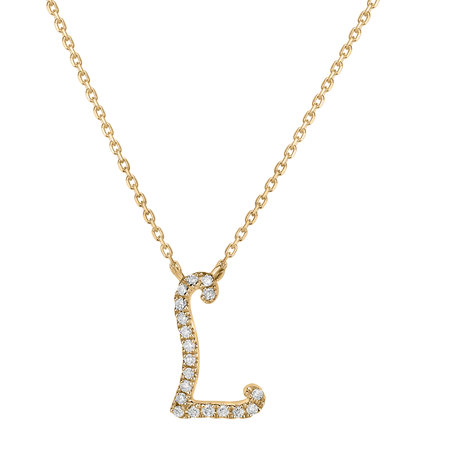 Diamond necklace Curly Glitter L