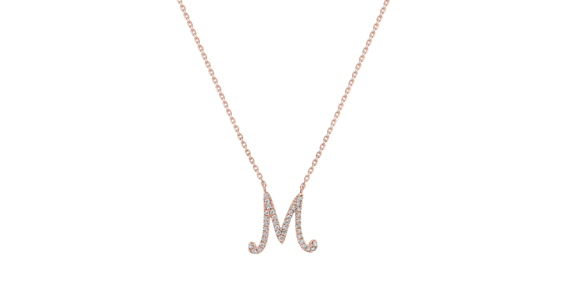 Diamond necklace Curly Glitter M