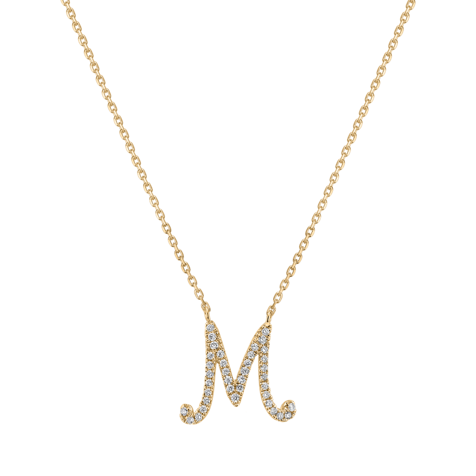 Diamond necklace Curly Glitter M