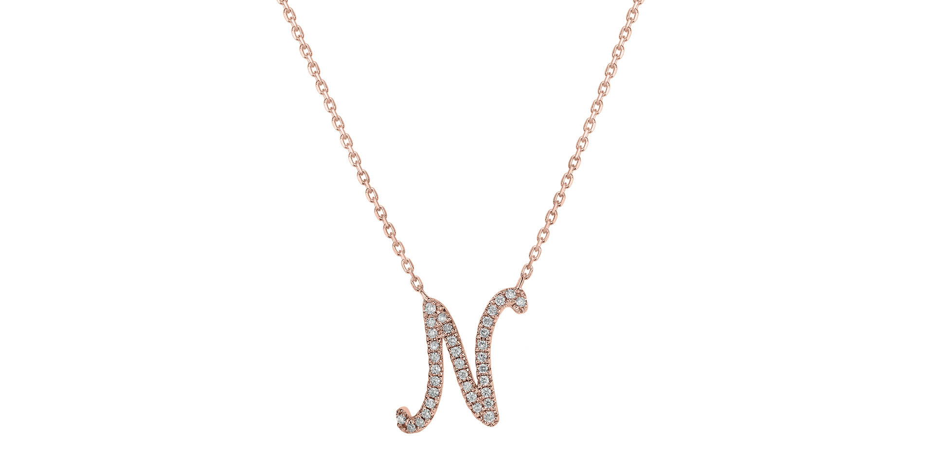 Diamond necklace Curly Glitter N