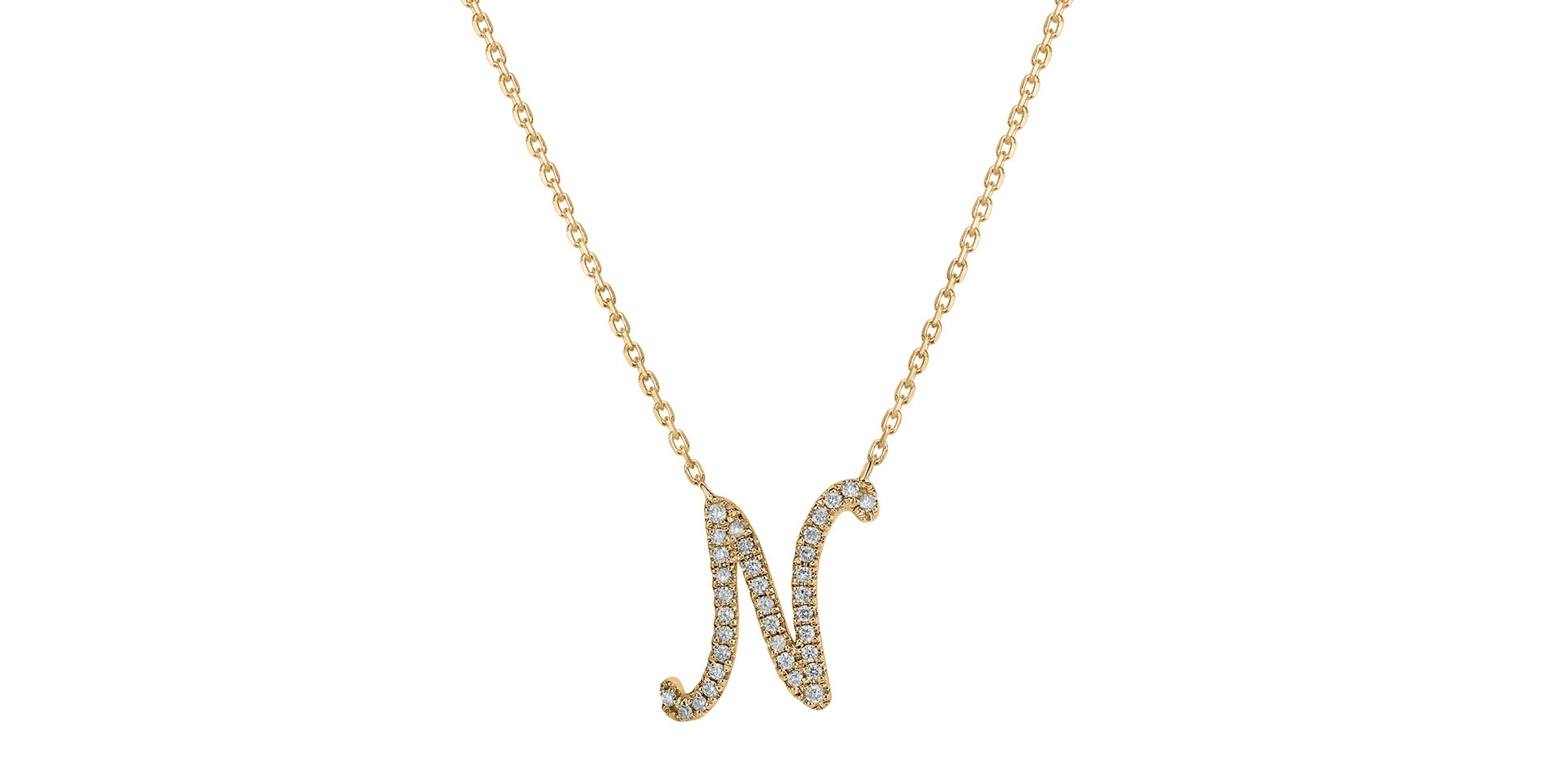 Diamond necklace Curly Glitter N