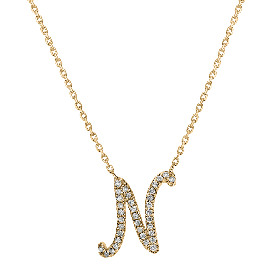Diamond necklace Curly Glitter N