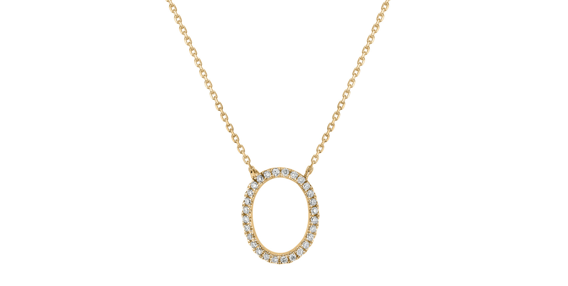 Diamond necklace Curly Glitter O