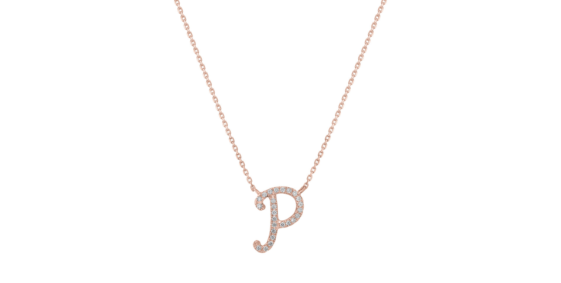 Diamond necklace Curly Glitter P