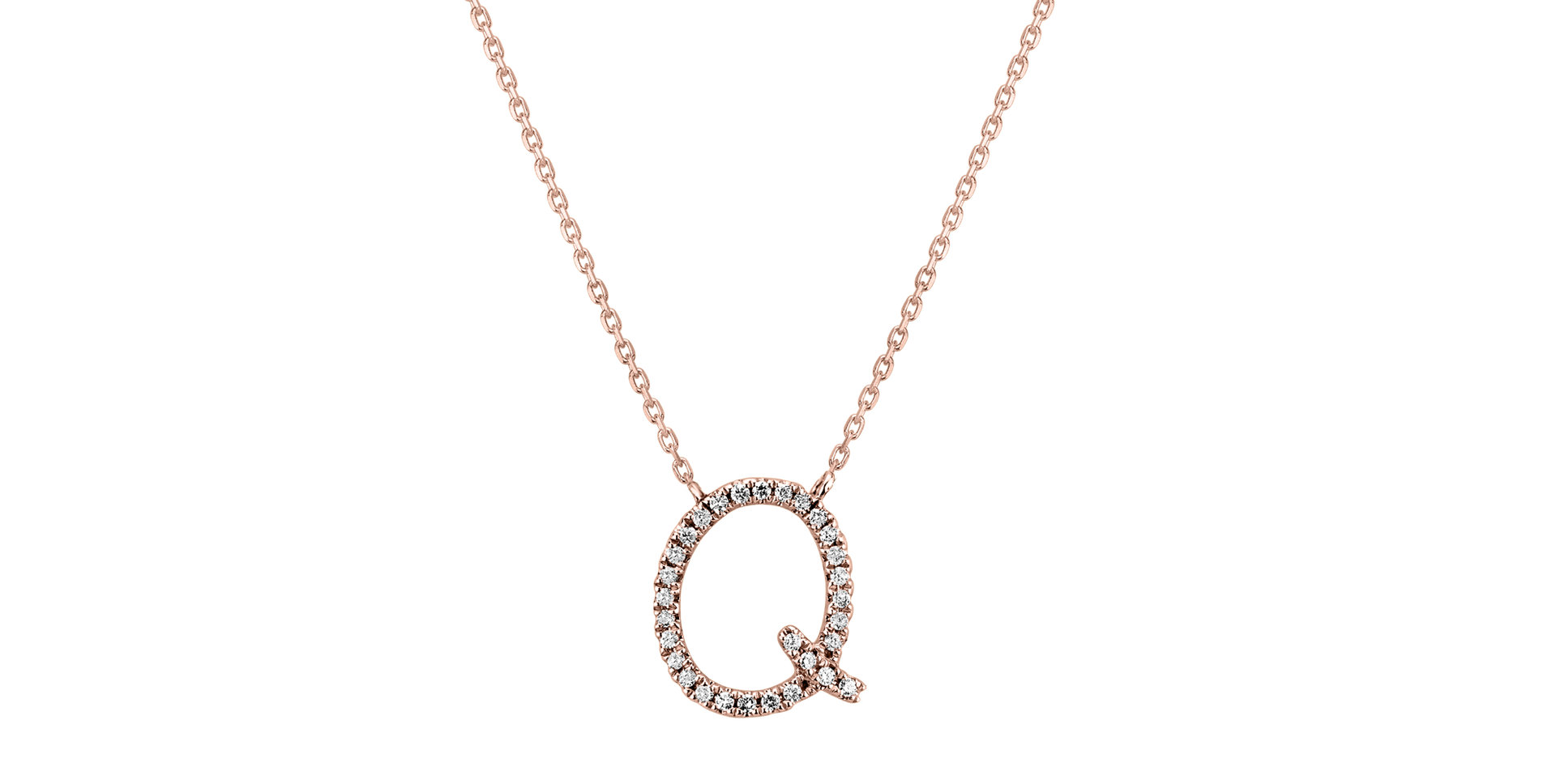 Diamond necklace Curly Glitter Q