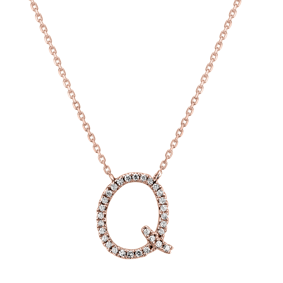 Diamond necklace Curly Glitter Q