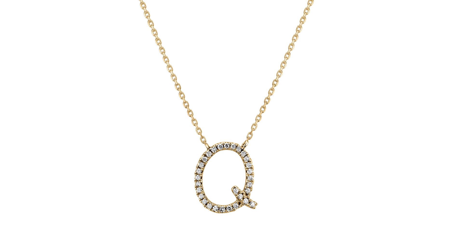 Diamond necklace Curly Glitter Q