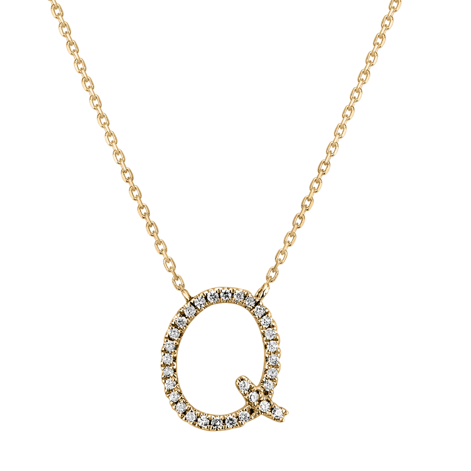 Diamond necklace Curly Glitter Q