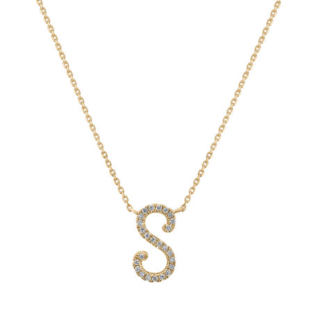 Diamond necklace Curly Glitter S