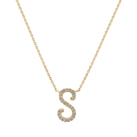 Diamond necklace Curly Glitter S