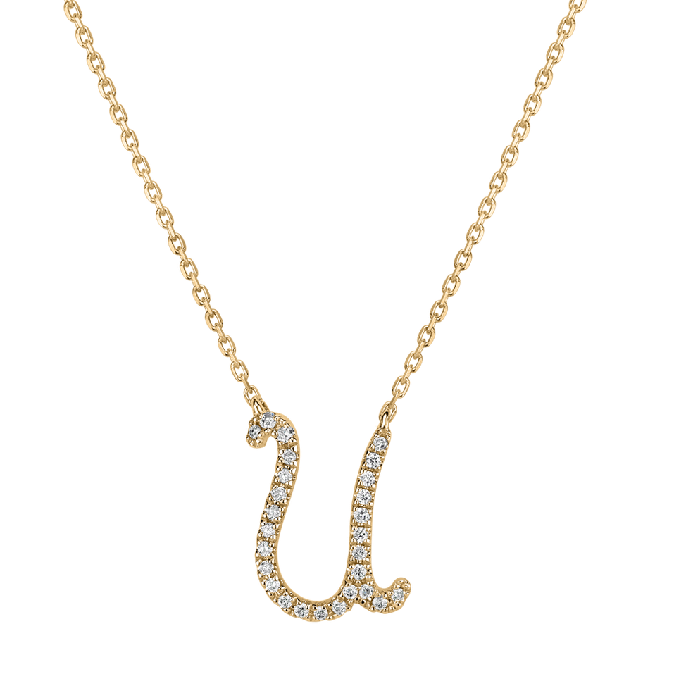 Diamond necklace Curly Glitter U