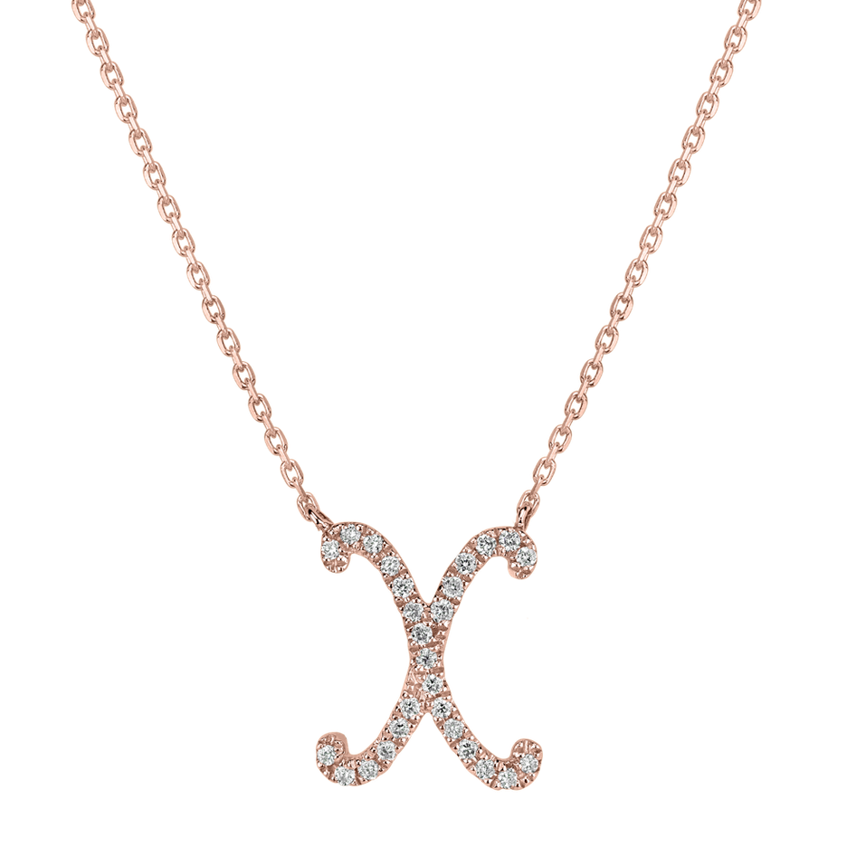 Diamond necklace Curly Glitter X