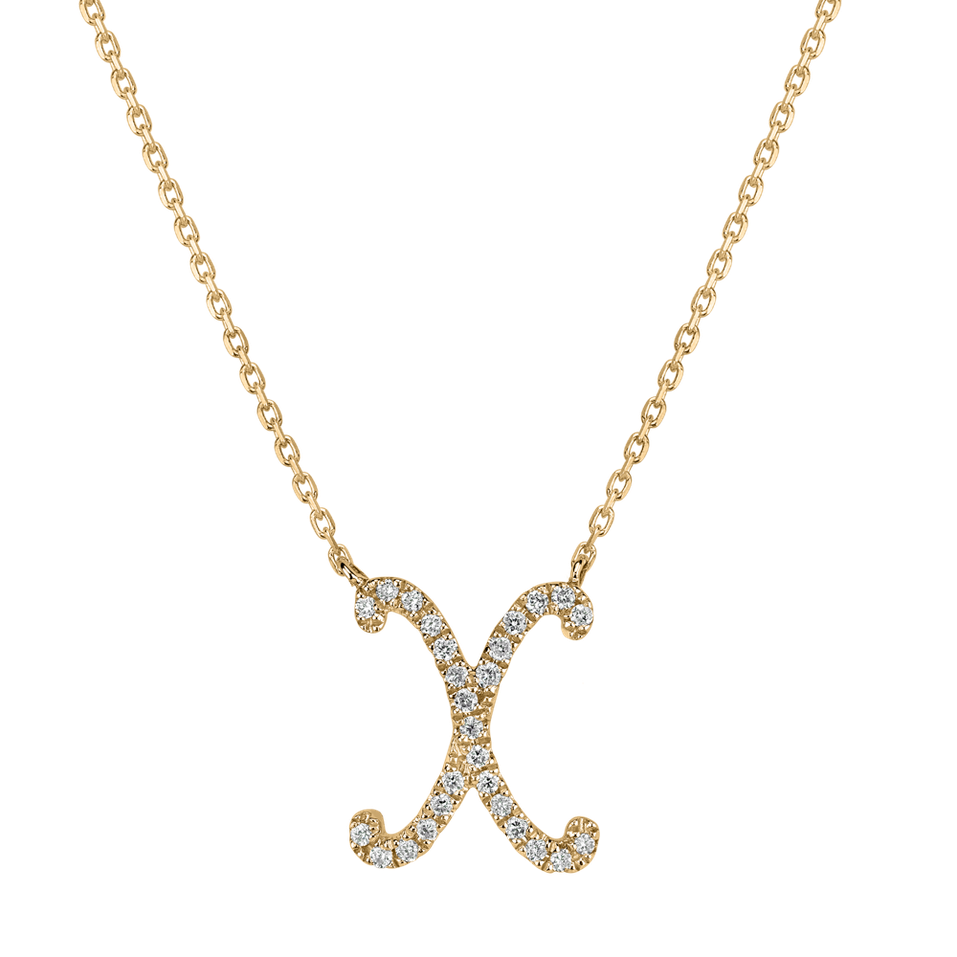 Diamond necklace Curly Glitter X