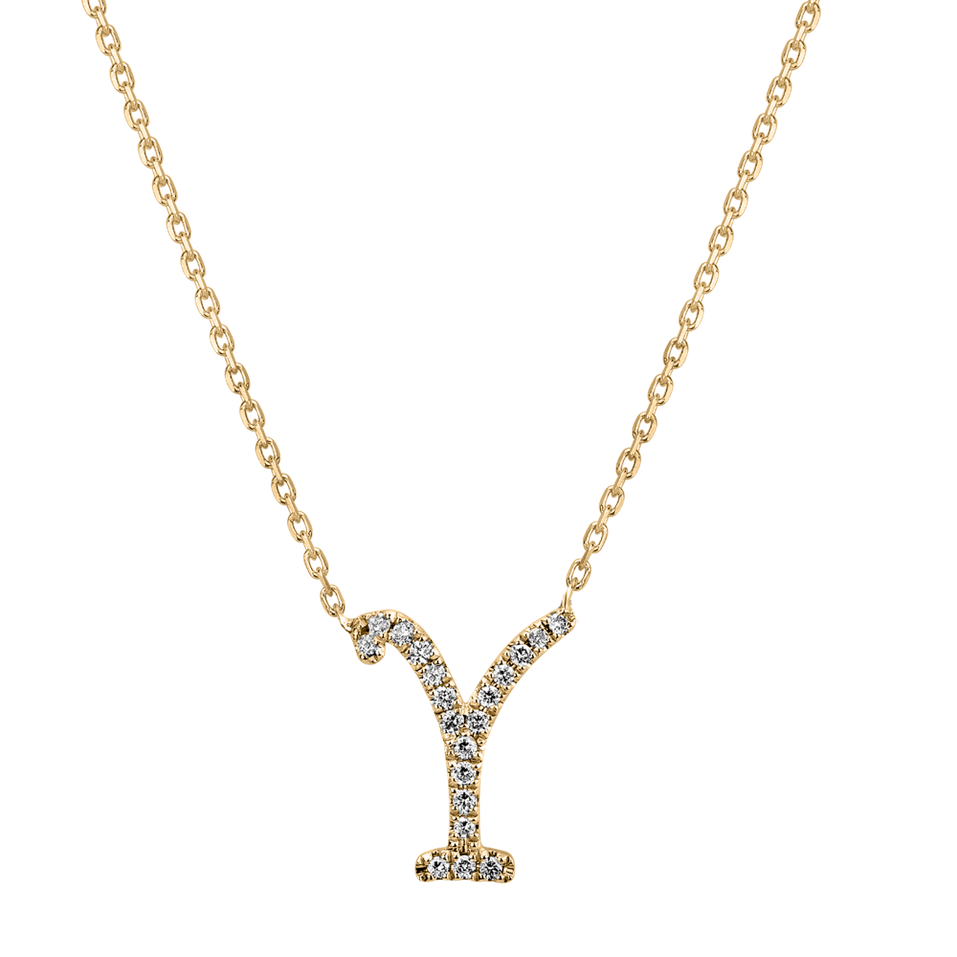 Diamond necklace Curly Glitter Y