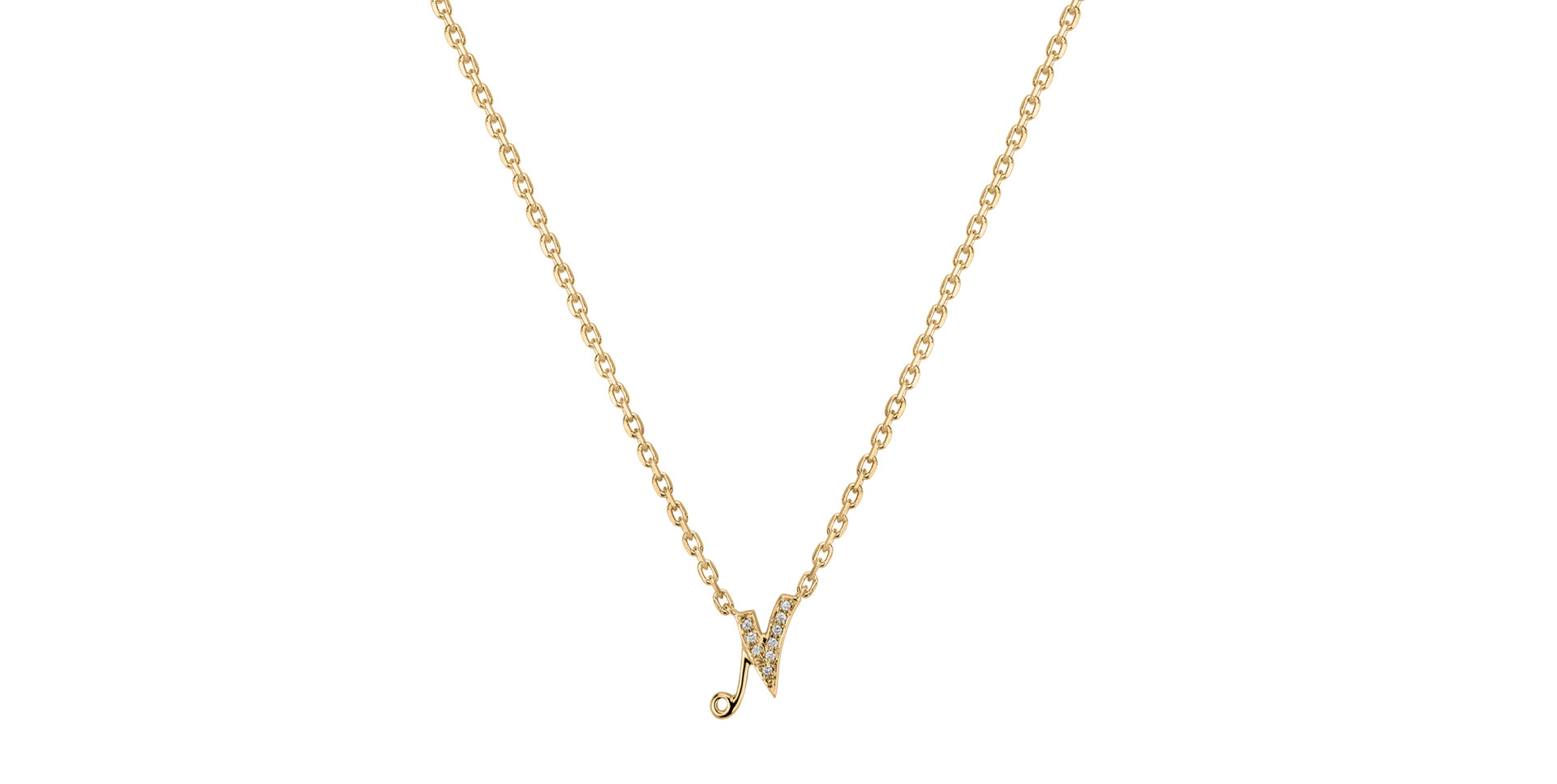 Diamond necklace Curly Diamonds N