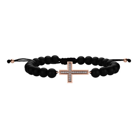 Diamond braclet with Agate Protective Talisman