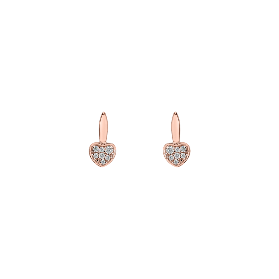 Diamond earrings Love Ray