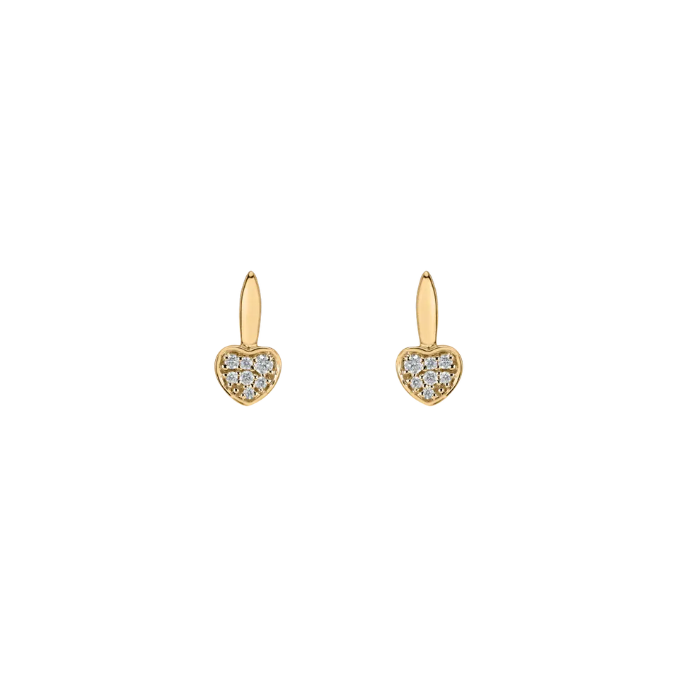Diamond earrings Love Ray