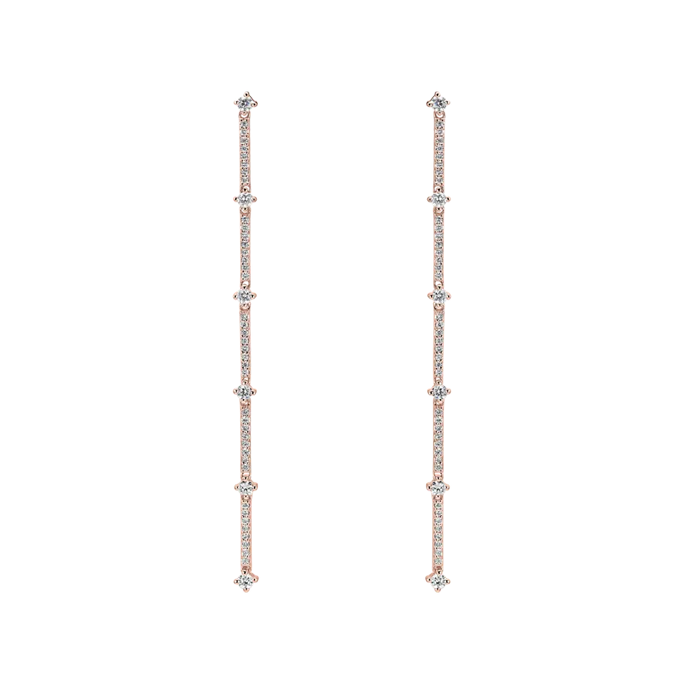 Diamond earrings Delicate Waterfall