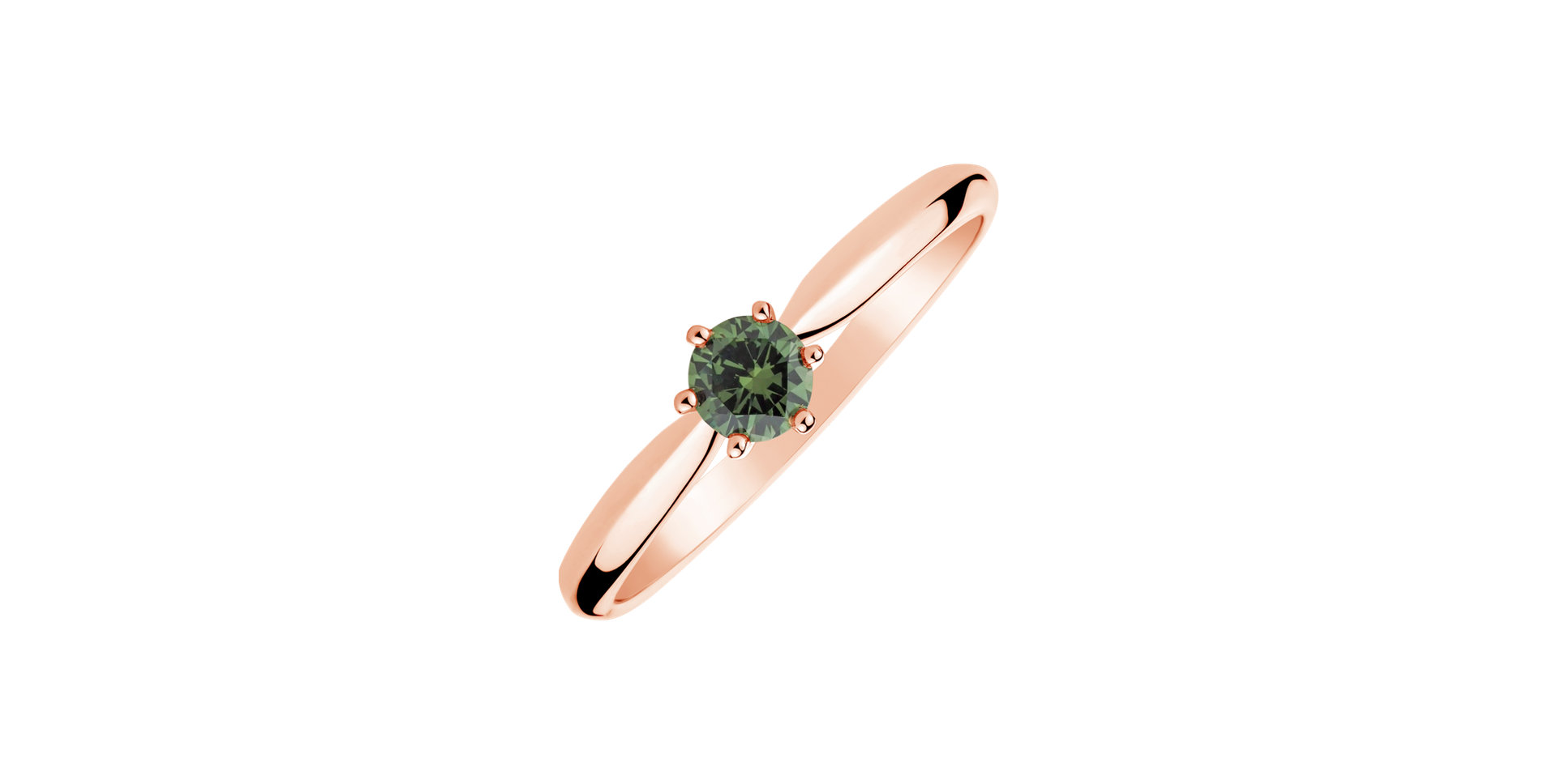 Ring with green diamonds Eternal Joy