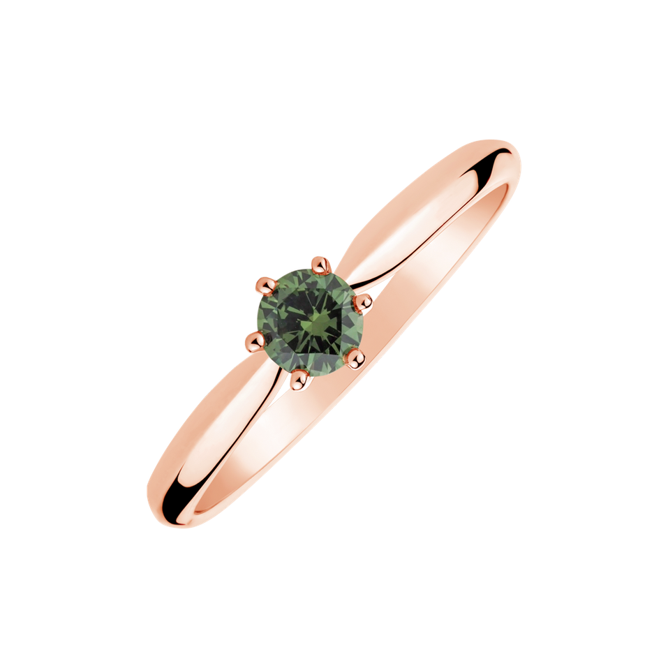 Ring with green diamonds Eternal Joy