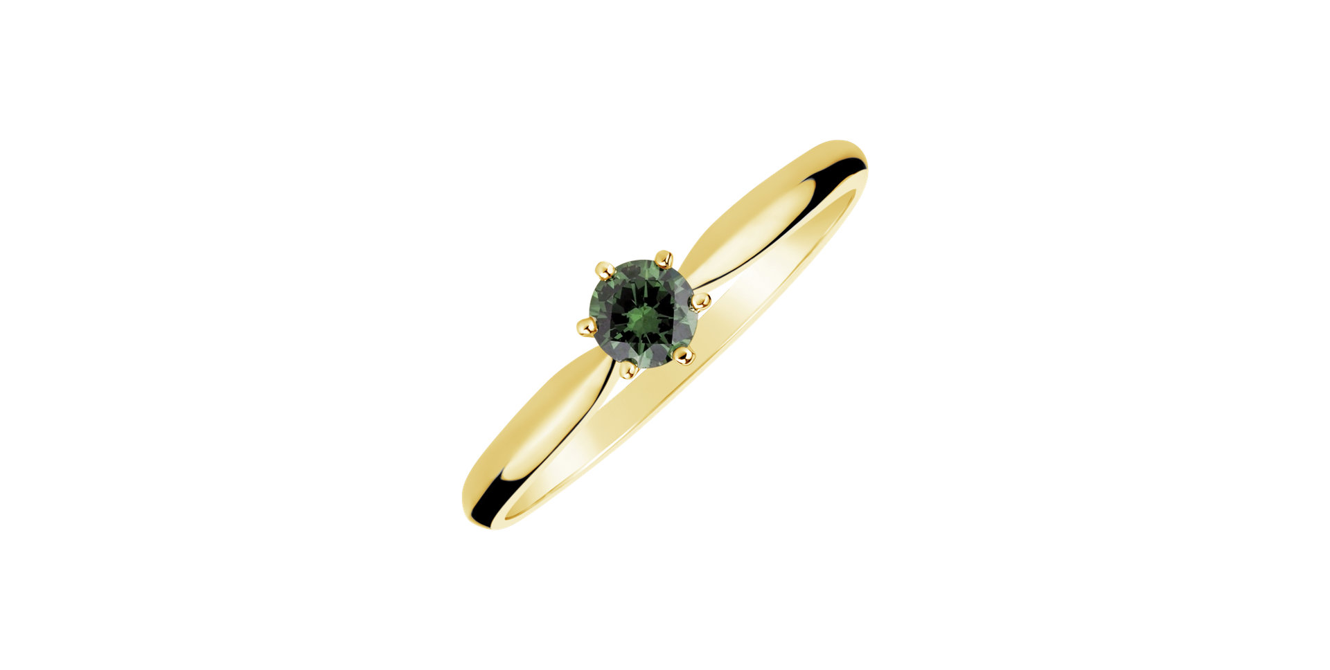Ring with green diamonds Eternal Joy