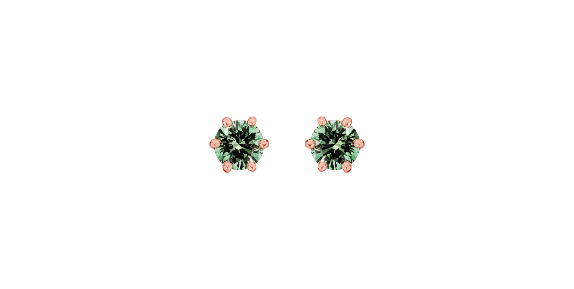 Earrings with green diamonds Vesper Romance