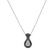 Pendant with black and white diamonds Glittering Drop2
