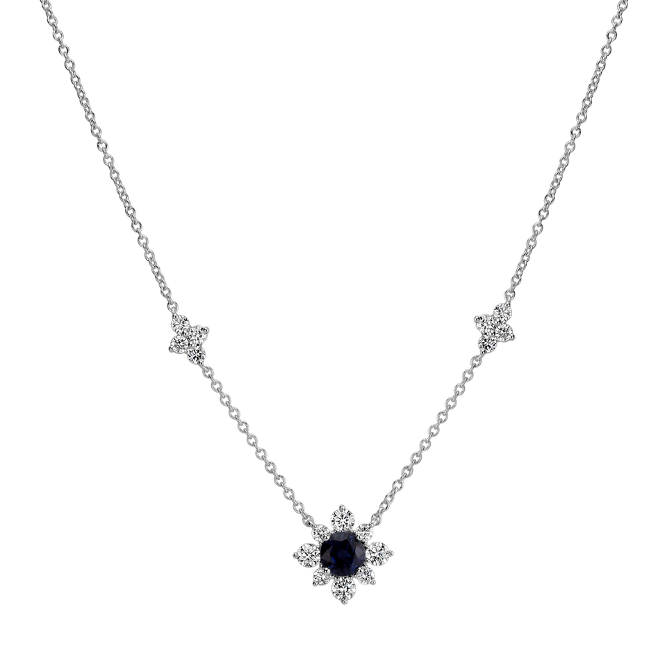 Diamond necklace with Sapphire Night Star