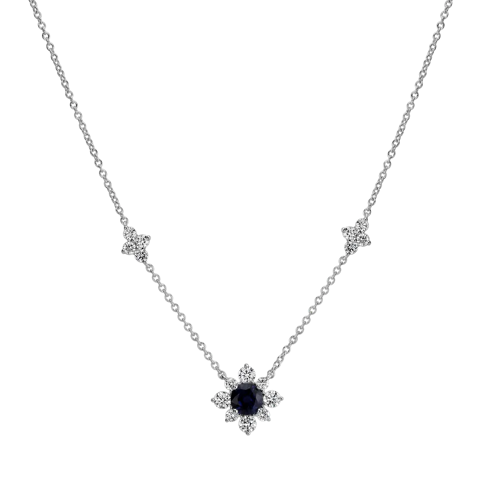 Diamond necklace with Sapphire Night Star