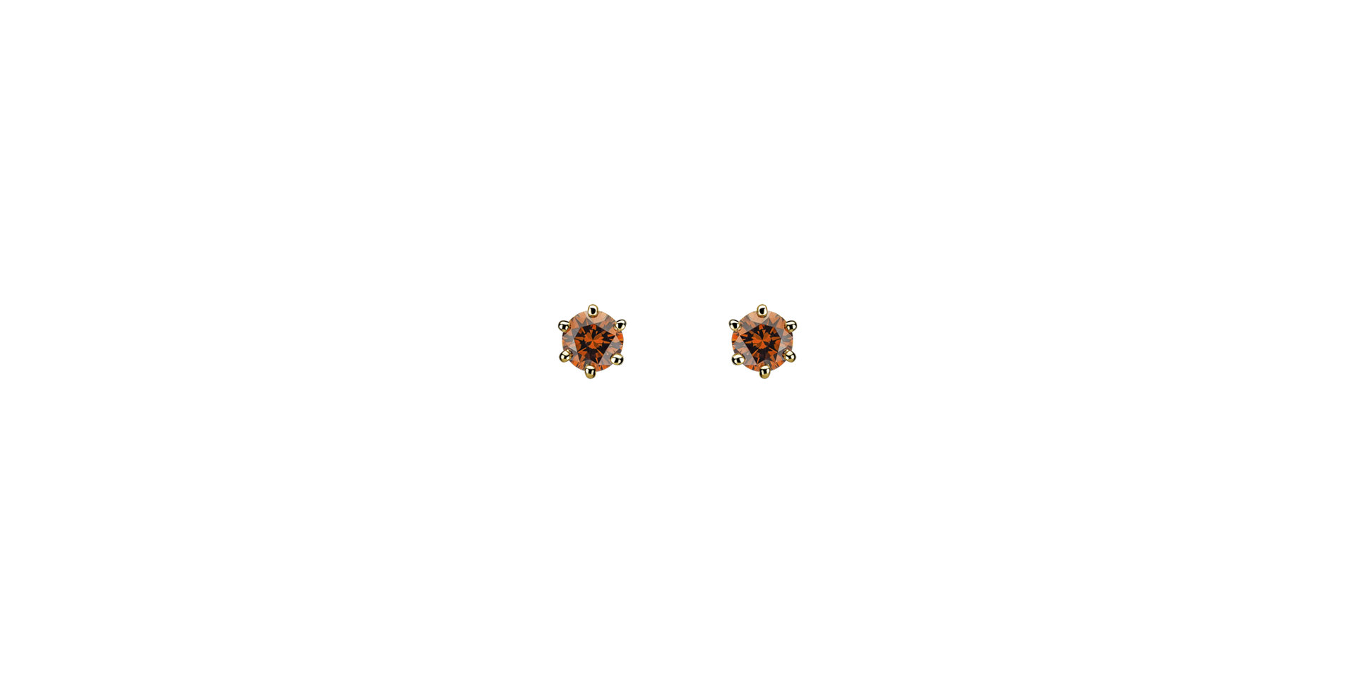 Earrings with orange diamonds Vesper Romance