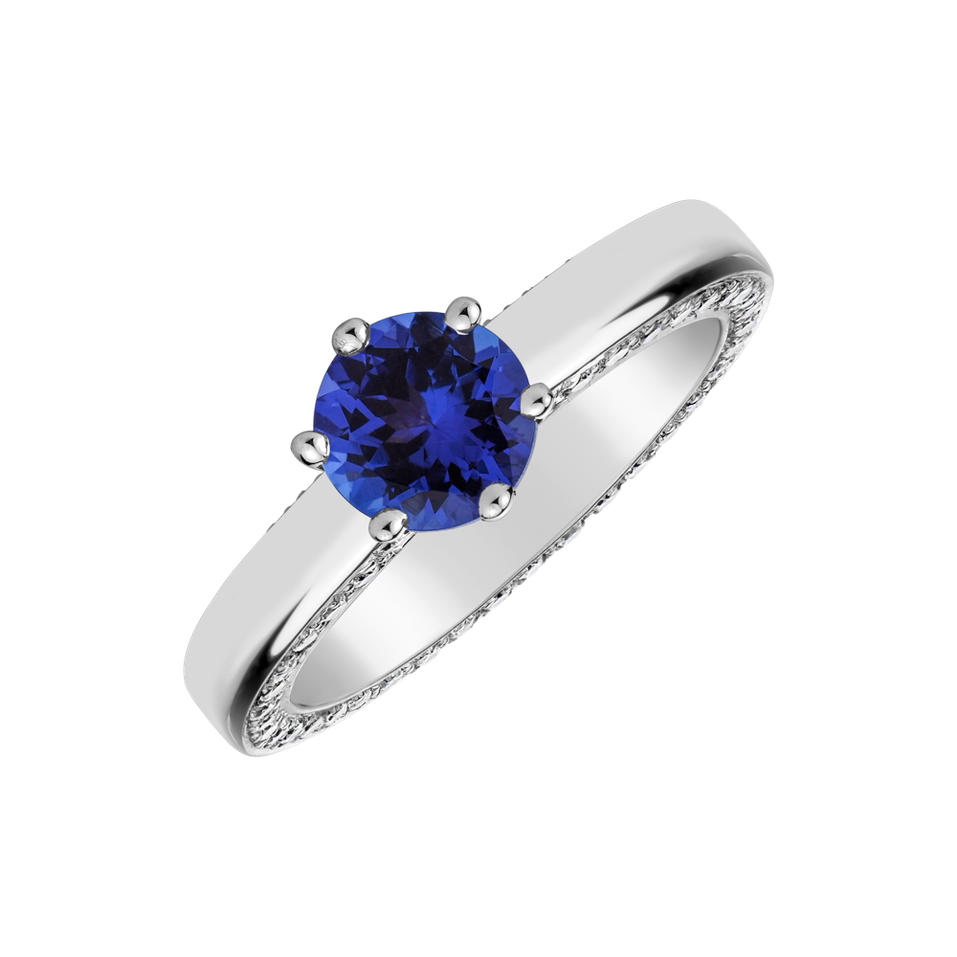 Diamond ring with Tanzanite Galya