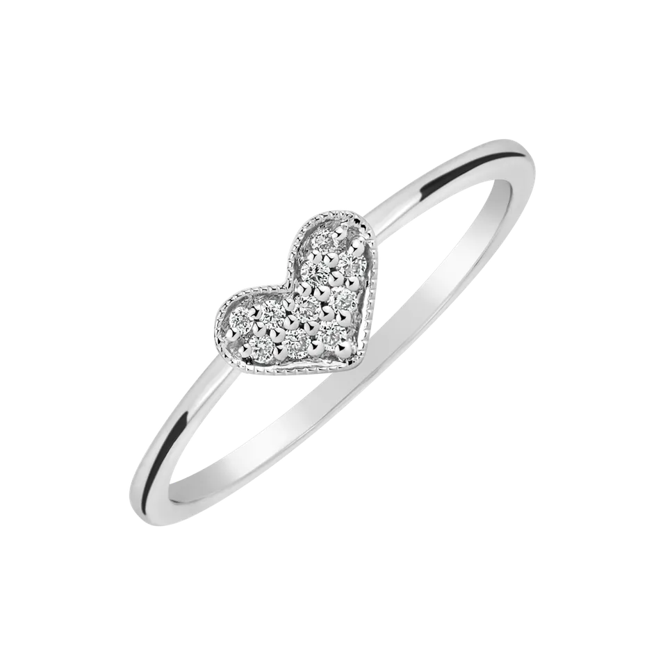 Diamond ring Shiny Heart