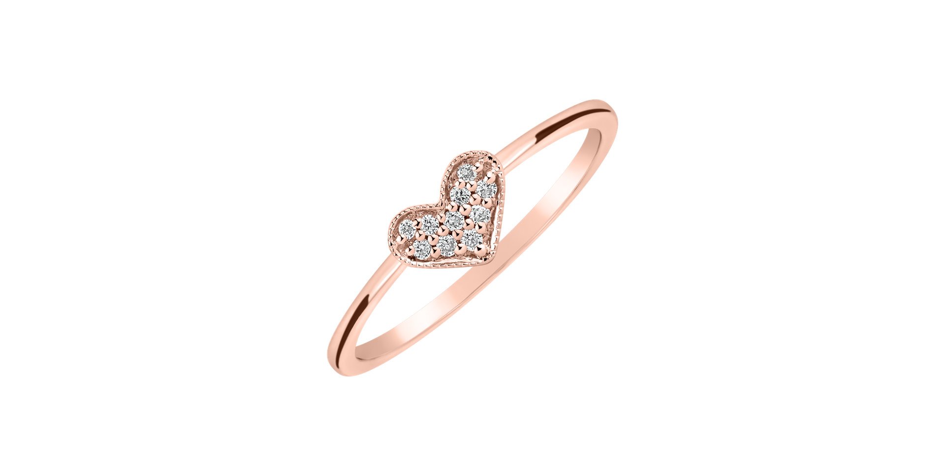 Diamond ring Shiny Heart