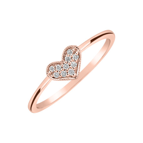 Diamond ring Shiny Heart