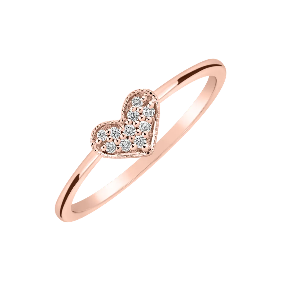 Diamond ring Shiny Heart