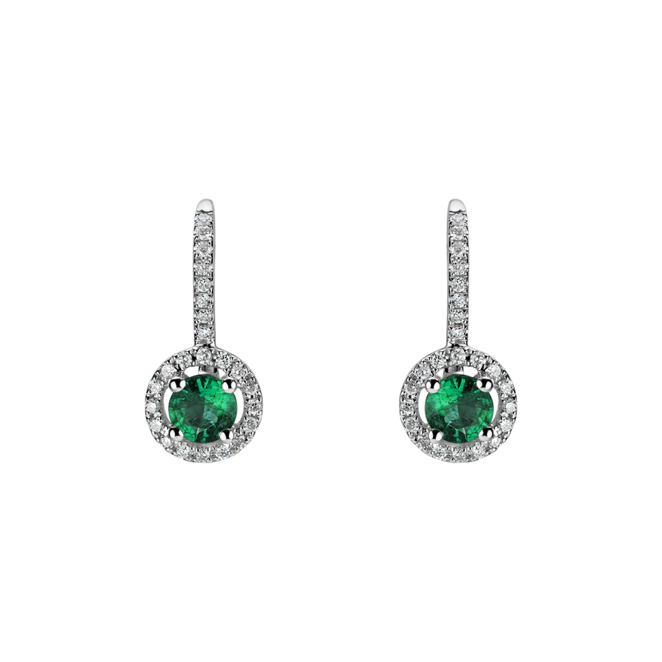 Diamond earrings with Emerald Infinite Splendour