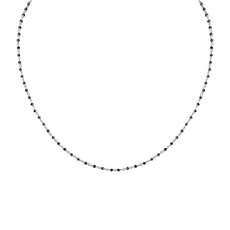 Necklace with black diamonds Dark Melody