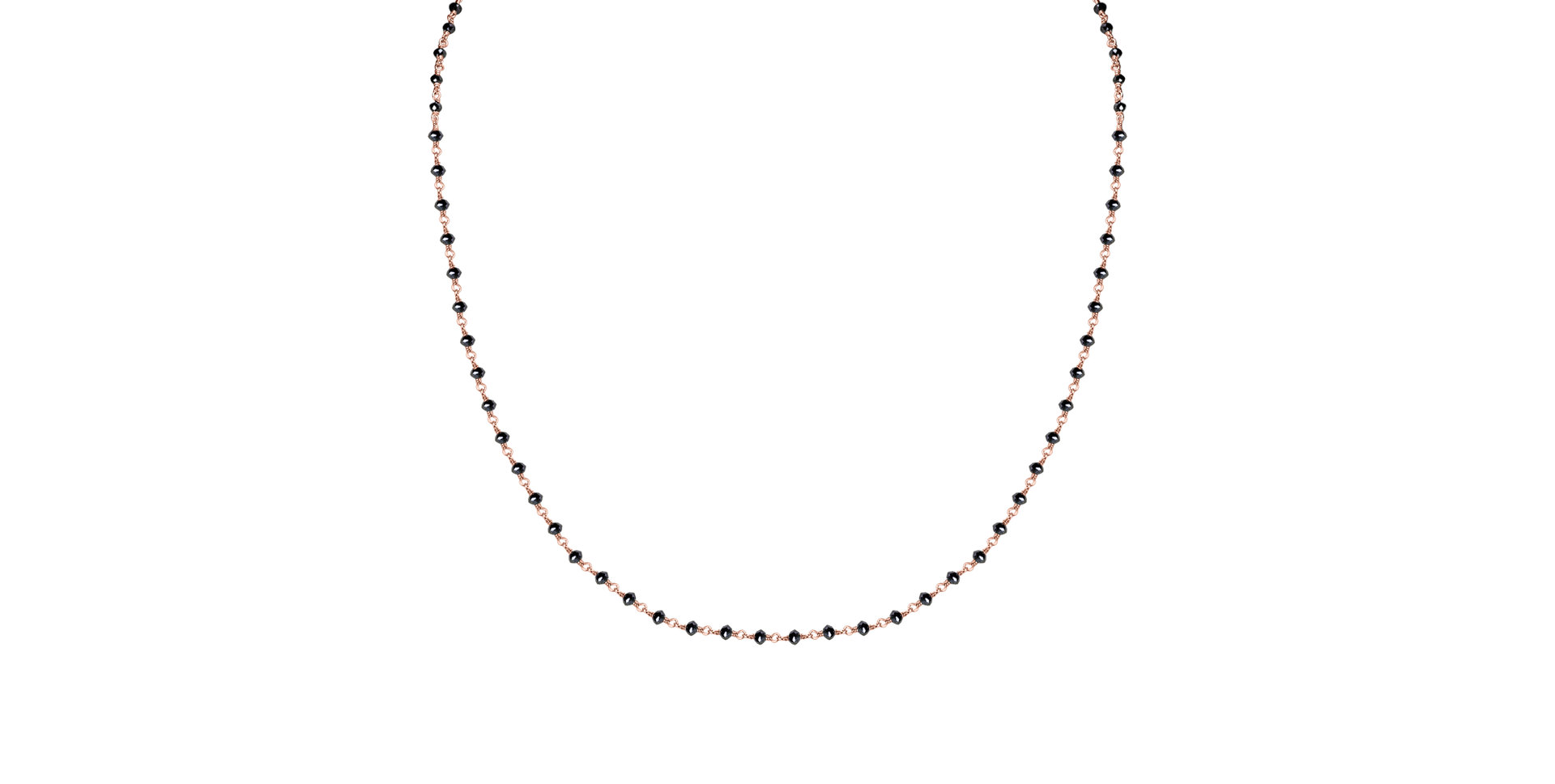 Necklace with black diamonds Dark Melody