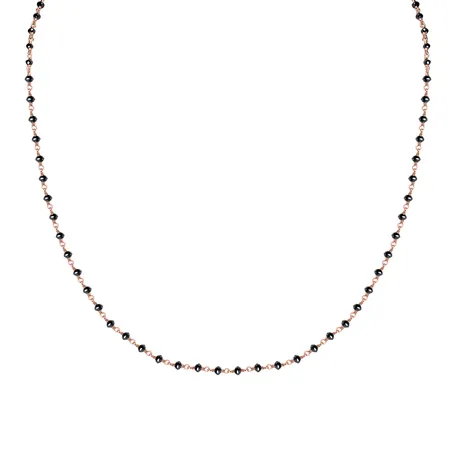 Necklace with black diamonds Dark Melody