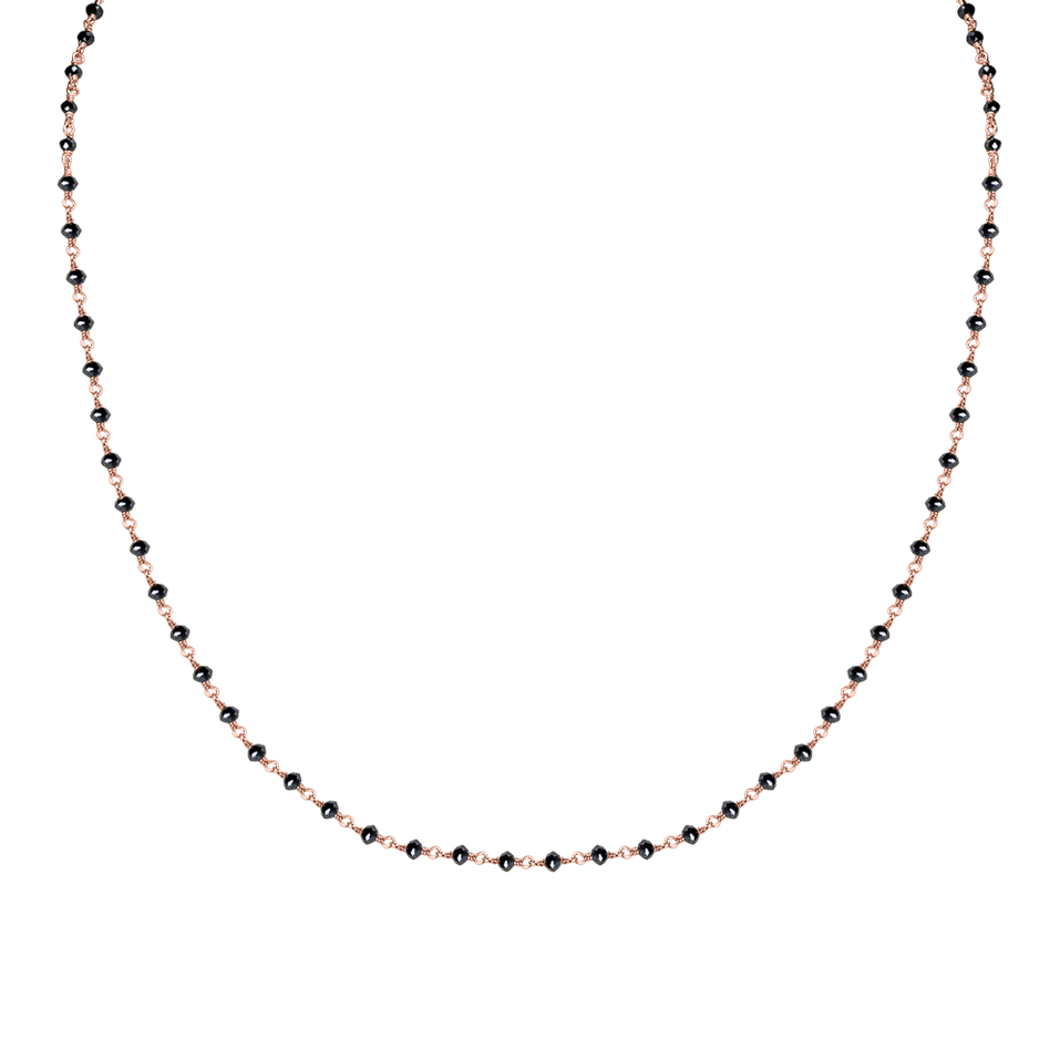 Necklace with black diamonds Dark Melody