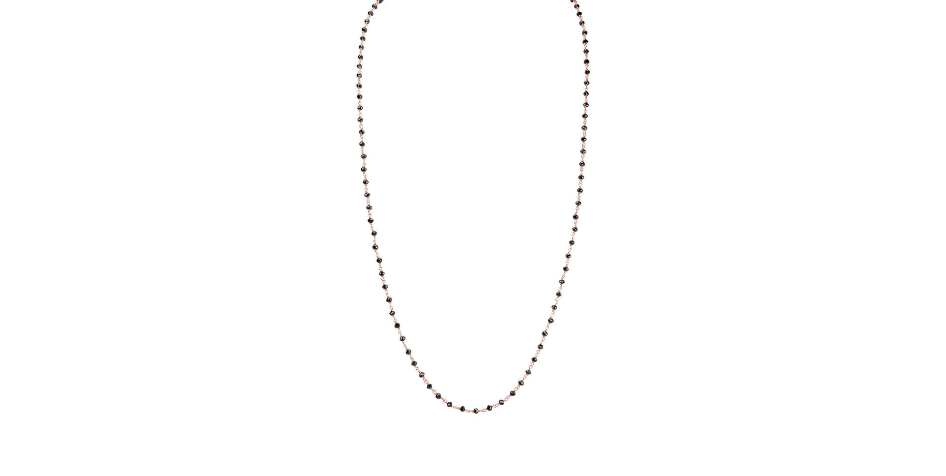 Necklace with black diamonds Dark Melody