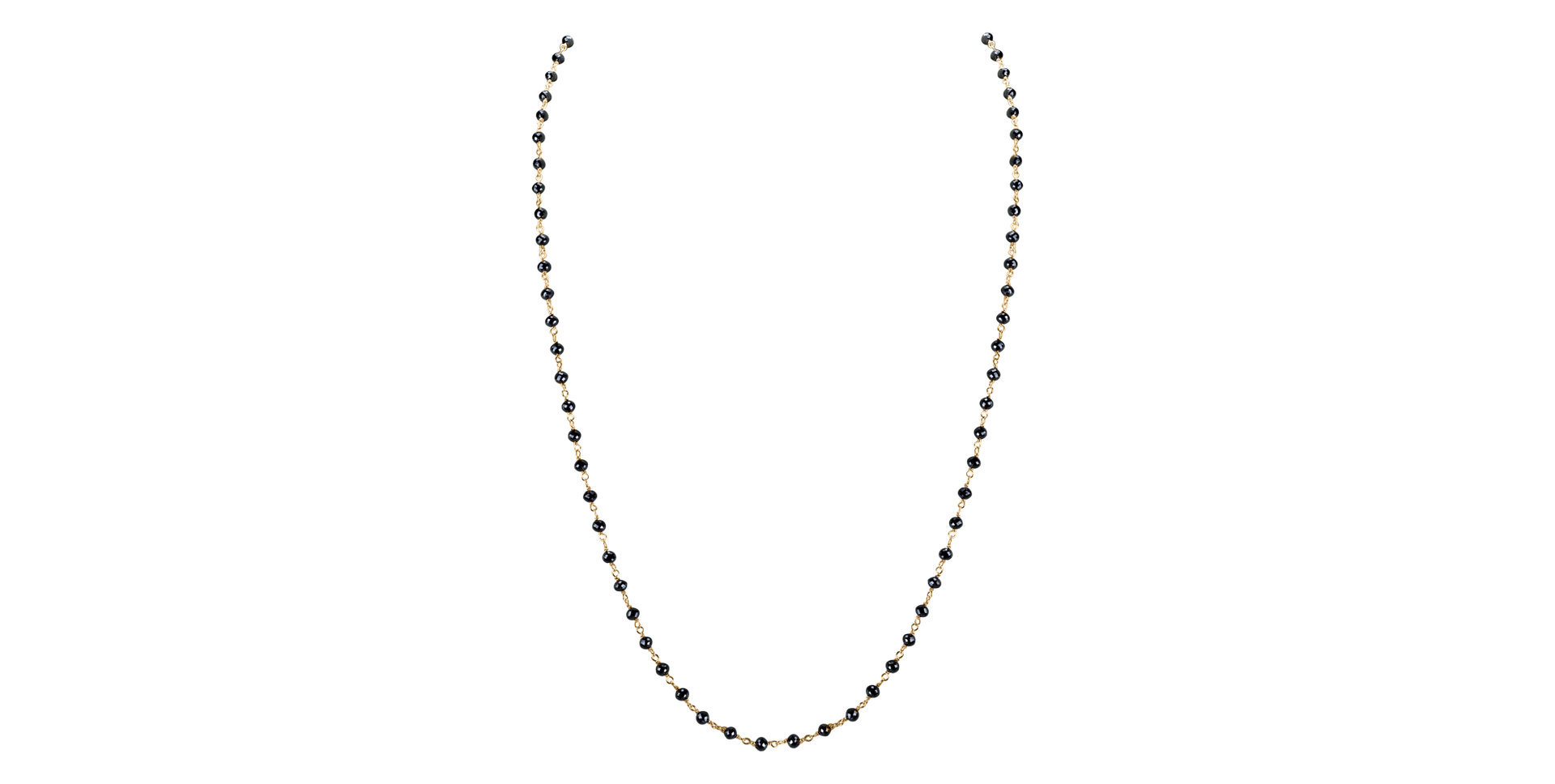 Necklace with black diamonds Dark Melody