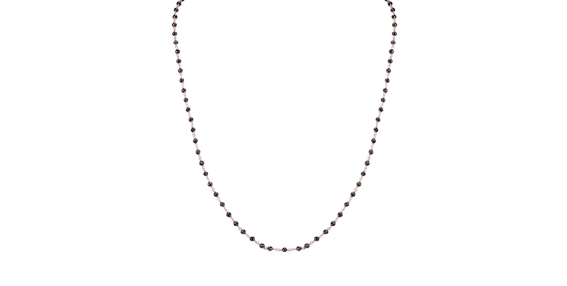 Necklace with black diamonds Dark Melody