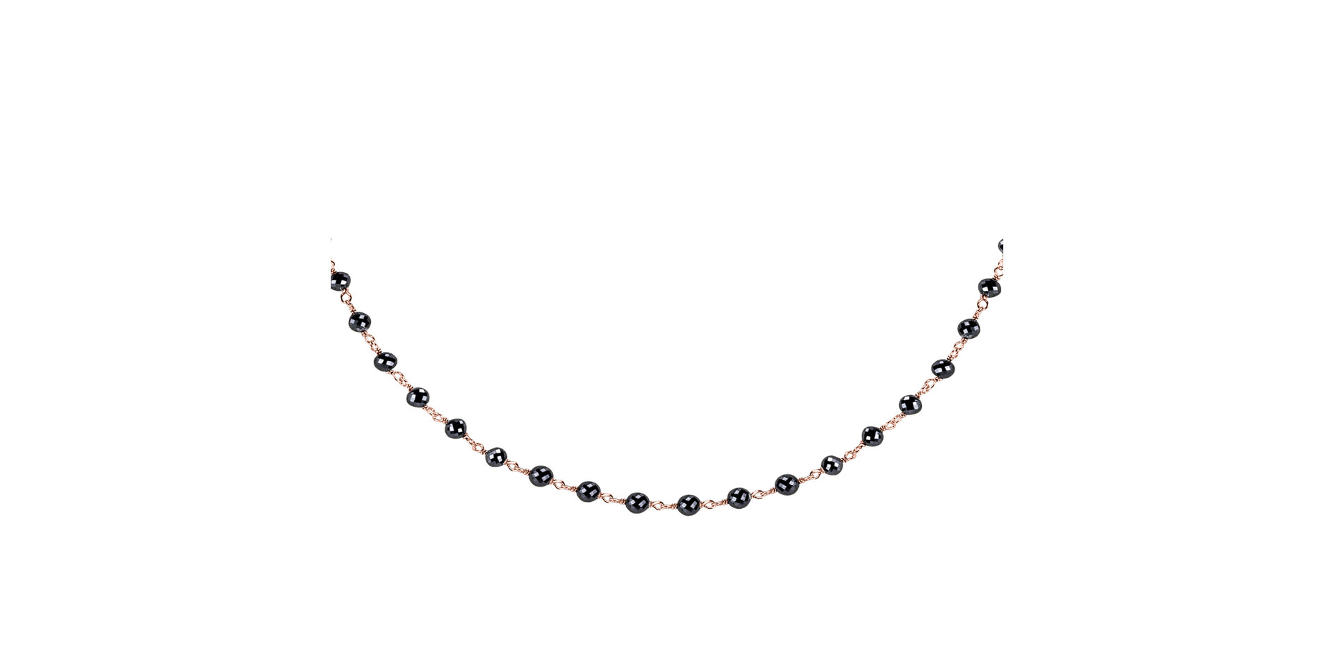 Necklace with black diamonds Dark Melody